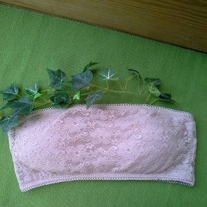 *SOLD* Beige Bandeau Lace Bra - NWOT